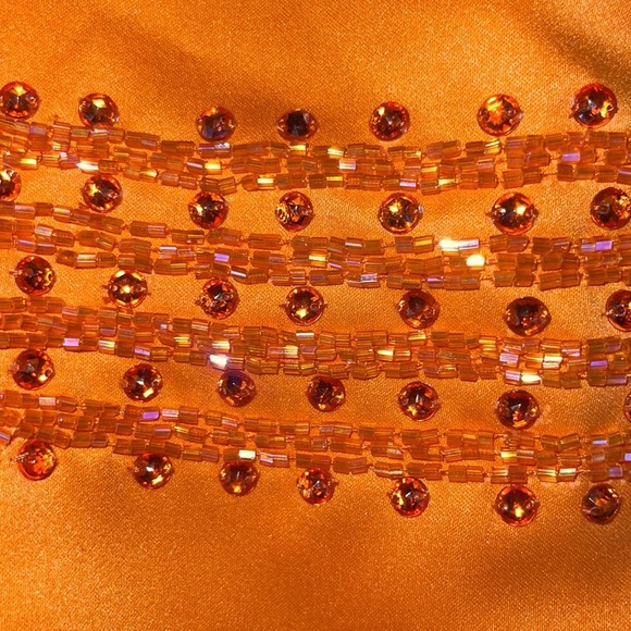 Jovani Strapless Gown Orange - Picture 6 of 7